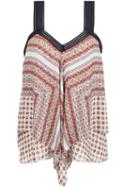 Derek Lam 10 Crosby Scarf Print V-neck Top