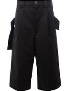 Maison Mihara Yasuhiro Loose-fit Cropped Trousers, Size: 46, Black, Cotton/polyester