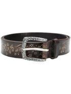 Orciani Floral-etched Belt - Brown