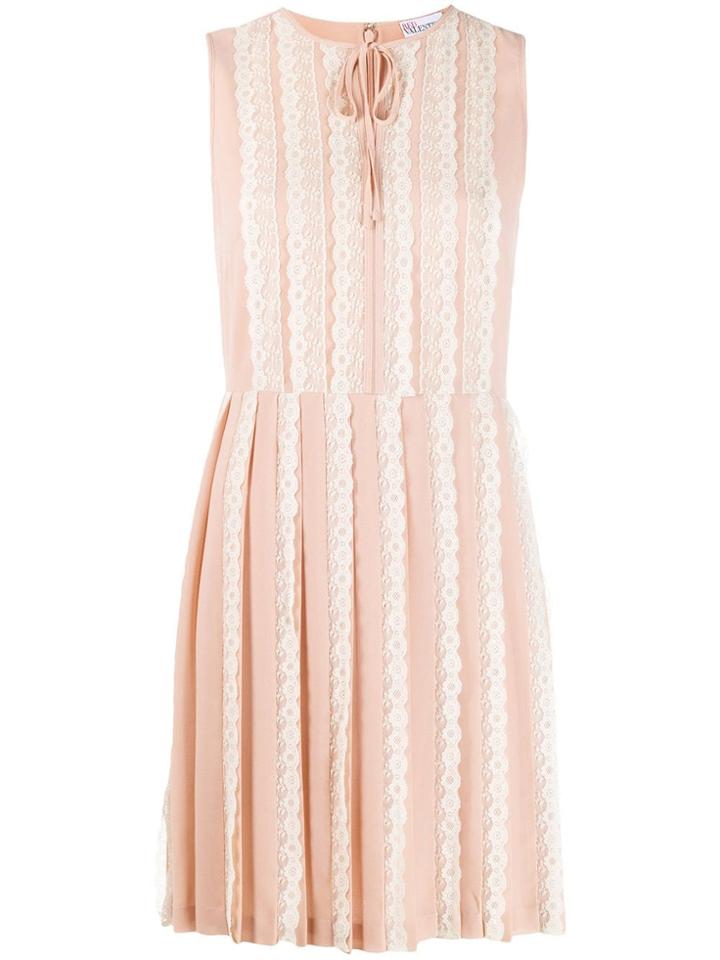 Red Valentino Red(v) Pleated Midi Dress - Pink