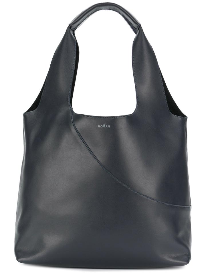 Hogan Logo Printed Tote - Blue