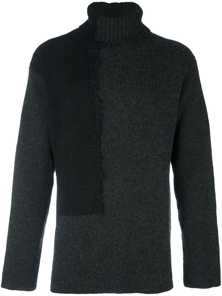 Yohji Yamamoto Collar Fringe Turtle Jumper