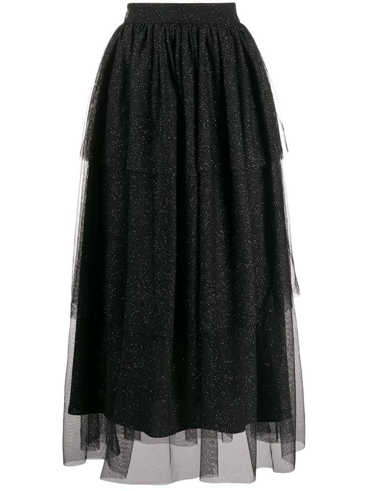 Be Blumarine High Waisted Tiered Skirt - Black