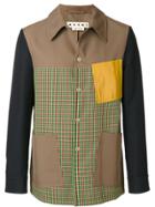 Marni Colour Block Patterned Jacket - Brown