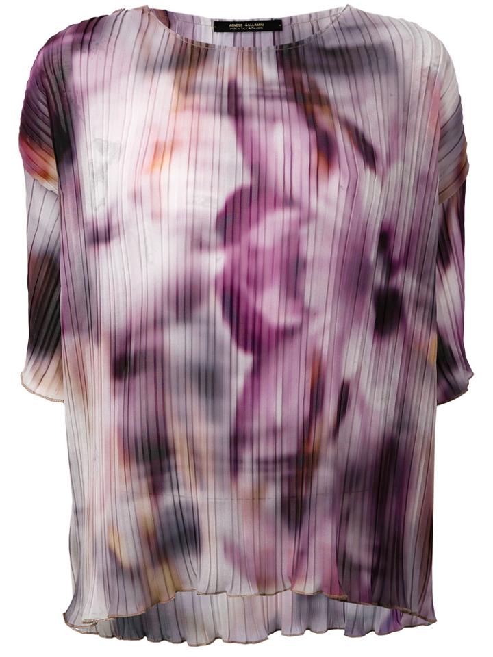 Ermanno Gallamini Printed Top - Pink & Purple