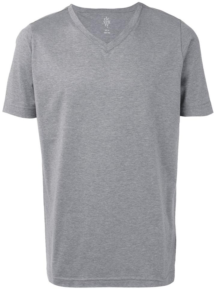 Eleventy - V-neck T-shirt - Men - Cotton - Xl, Grey, Cotton