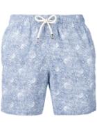 Mc2 Saint Barth - Gustavia Swim Shorts - Men - Polyamide/polyester/spandex/elastane - M, Blue, Polyamide/polyester/spandex/elastane