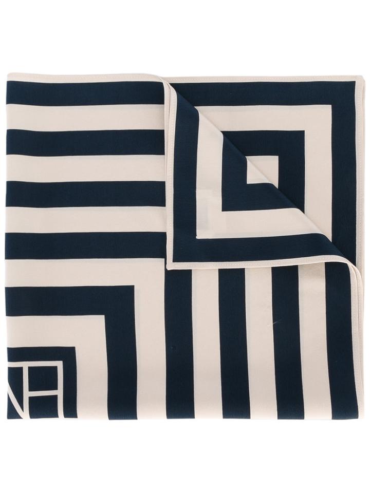 Toteme - Geometric Print Square Scarf - Women - Silk - One Size, Nude/neutrals, Silk