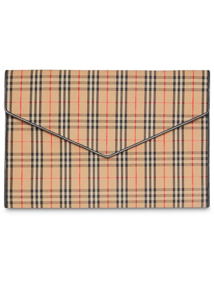 Burberry Large 1983 Check Envelope Pouch - Neutrals