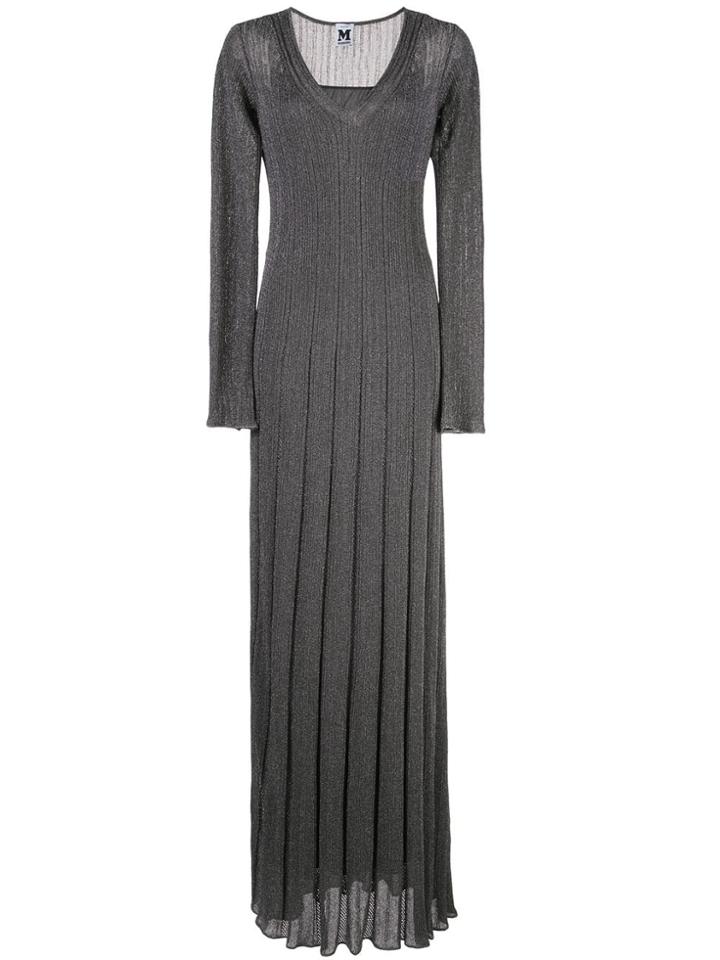 M Missoni Metallized Maxi Dress - Grey