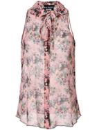 Boutique Moschino Floral Print Shirt - Pink & Purple