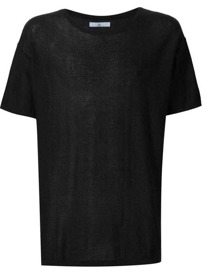 321 Knit T-shirt, Men's, Size: Large, Black, Cotton