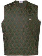 Gcds Quilted Shell Vest - Green