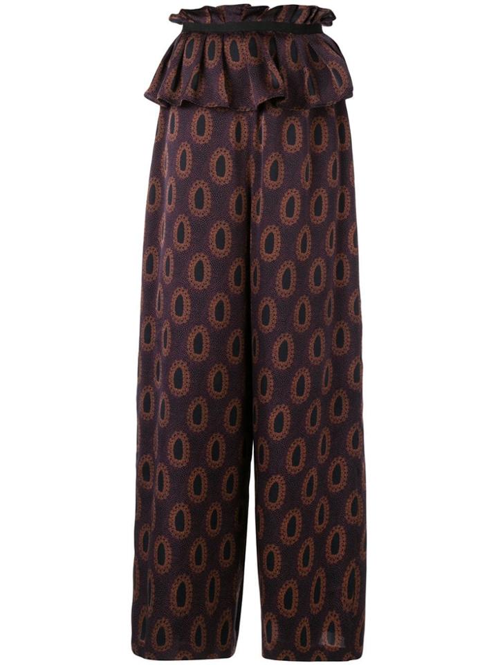 Muller Of Yoshiokubo Millor Flared Trousers - Blue