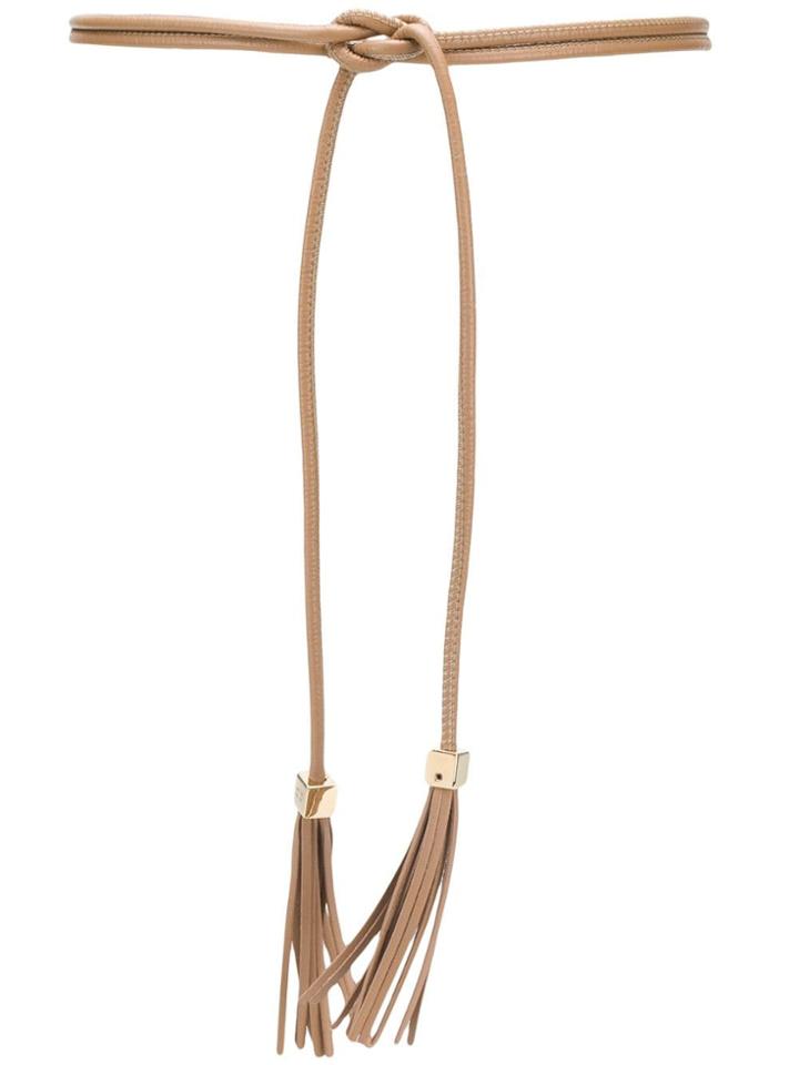 Elisabetta Franchi Tie Belt - Neutrals
