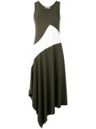 D.exterior - Asymmetric Panel Dress - Women - Spandex/elastane/viscose - L, Green, Spandex/elastane/viscose