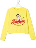 Moschino Kids Betty Boop Logo Sweatshirt - Yellow & Orange