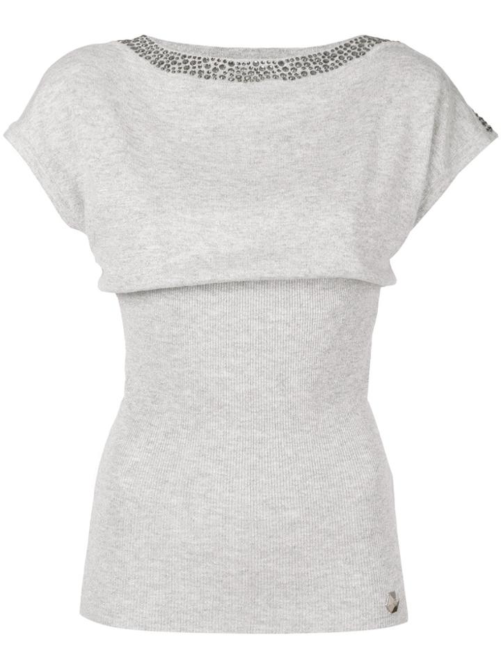 Philipp Plein Fitted Top - Grey