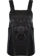 Andrea Bogosian Leather Blouse, Women's, Size: Medium, Black, Leather