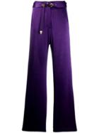 Nanushka High Waist Maxi Trousers - Purple