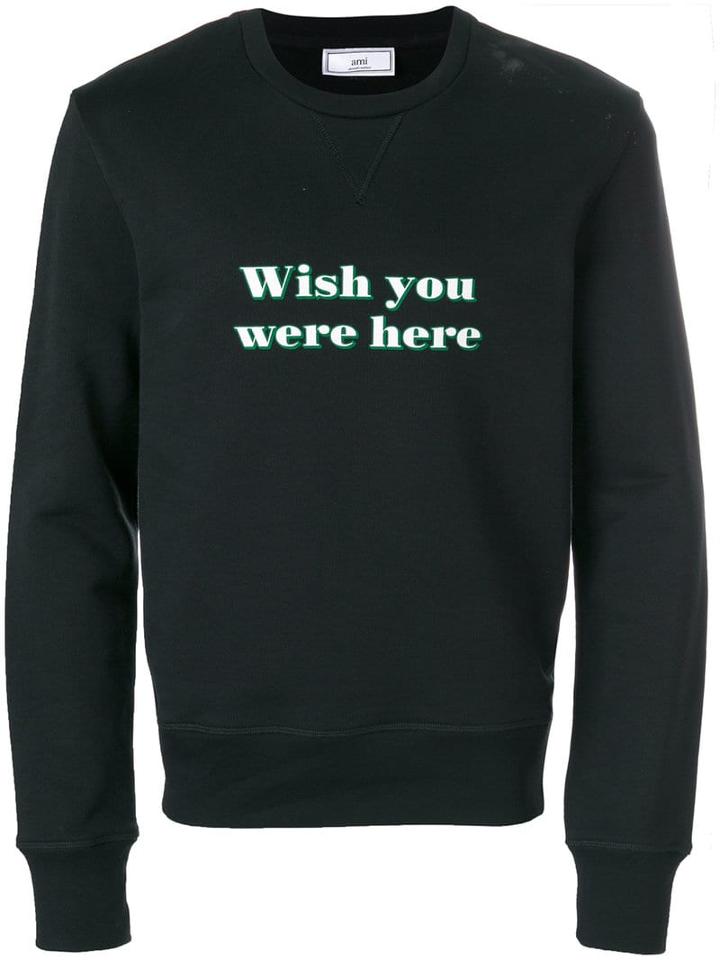 Ami Paris Wish You Were Here Sweatshirt - Black