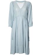 Ulla Johnson Striped Midi Dress, Women's, Size: 2, Blue, Cotton
