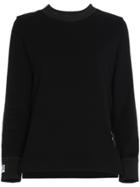 Fendi Logo Sweatshirt With Metal Insert - Black