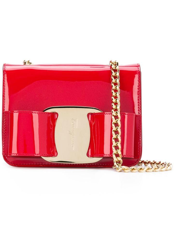 Salvatore Ferragamo Vara Cross Body Bag - Red