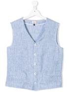 Armani Junior Striped Gilet - Blue