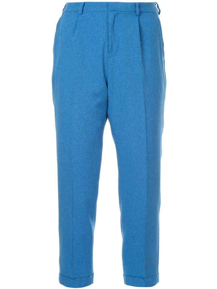 Loveless Cropped Trousers - Blue