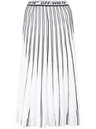 Off-white Pleated Logo Skirt