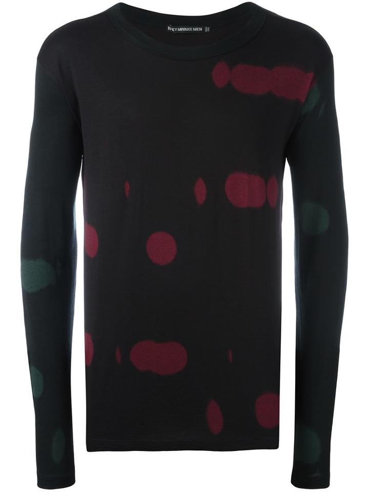 Issey Miyake Men Tie-dye Detail Jumper, Size: 3, Black, Wool