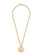 Chanel Vintage Cc Logo Necklace, Women's, Metallic