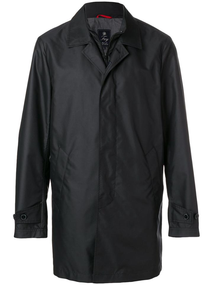 Fay Button-down Coat - Black
