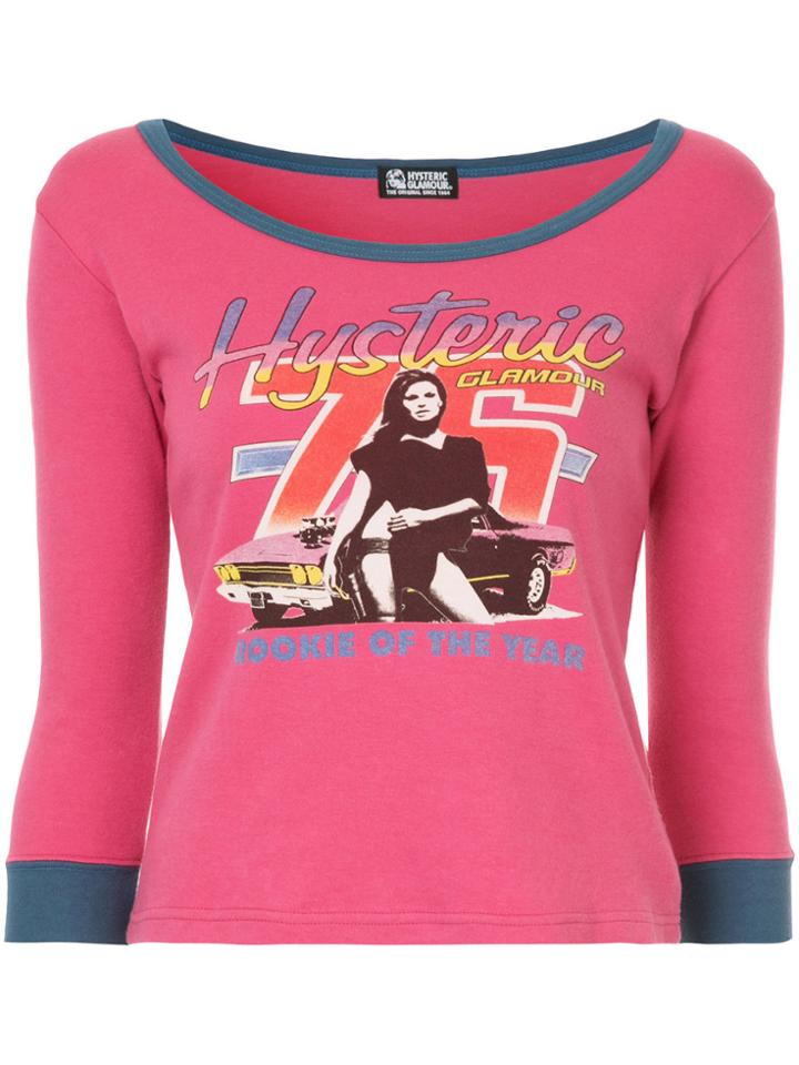 Hysteric Glamour Three-quarter Sleeve T-shirt - Pink & Purple