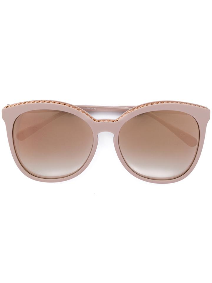 Stella Mccartney Eyewear Chain Trim Sunglasses - Nude & Neutrals
