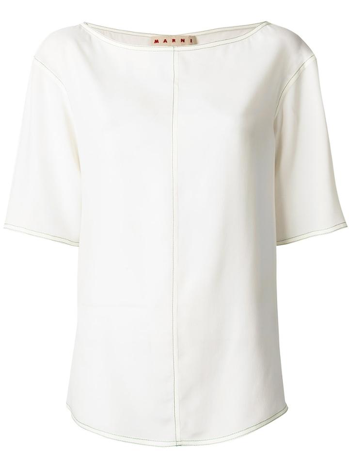 Marni Classic Fluid Blouse - Nude & Neutrals