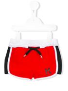 Logo Swim Shorts - Kids - Polyester - 24 Mth, Red, Karl Lagerfeld Kids