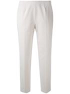 Piazza Sempione - Cropped Trousers - Women - Cotton/spandex/elastane - 46, Nude/neutrals, Cotton/spandex/elastane