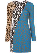 Dvf Diane Von Furstenberg Bias Fitted Dress - Multicolour