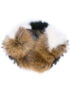 Mr & Mrs Italy - Intarsia Collar - Women - Racoon Fur - One Size, Nude/neutrals, Racoon Fur
