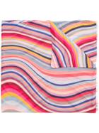 Paul Smith Striped Scarf - Pink & Purple