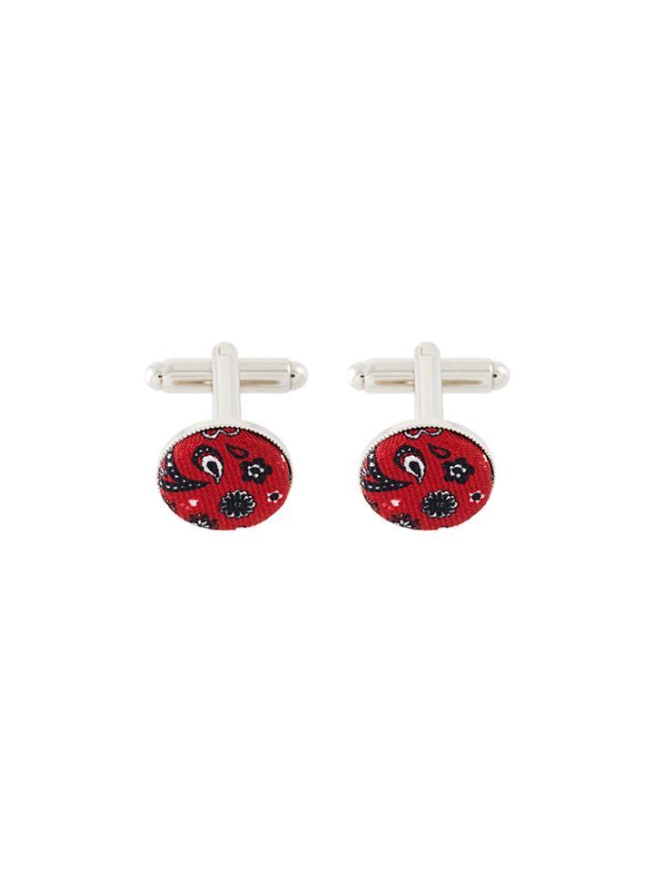 Fefè Paisley Print Cufflinks - Red