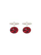 Fefè Paisley Print Cufflinks - Red