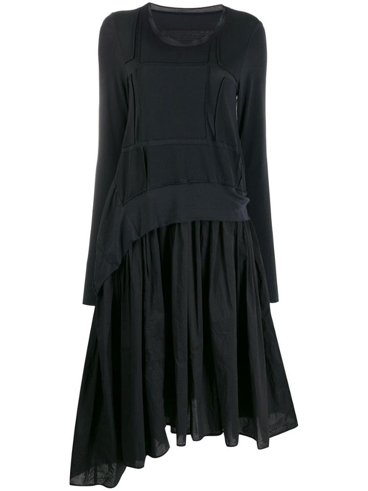 Rundholz Black Label Mesh Collar Dress - Blue