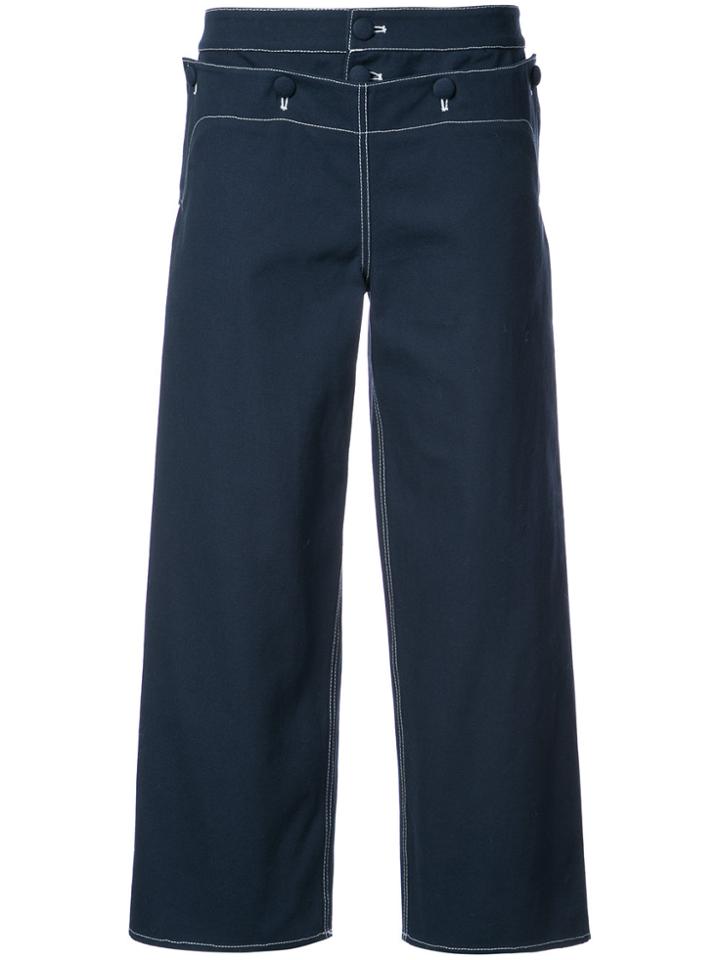 Harvey Faircloth Sailor Cropped Trousers - Blue