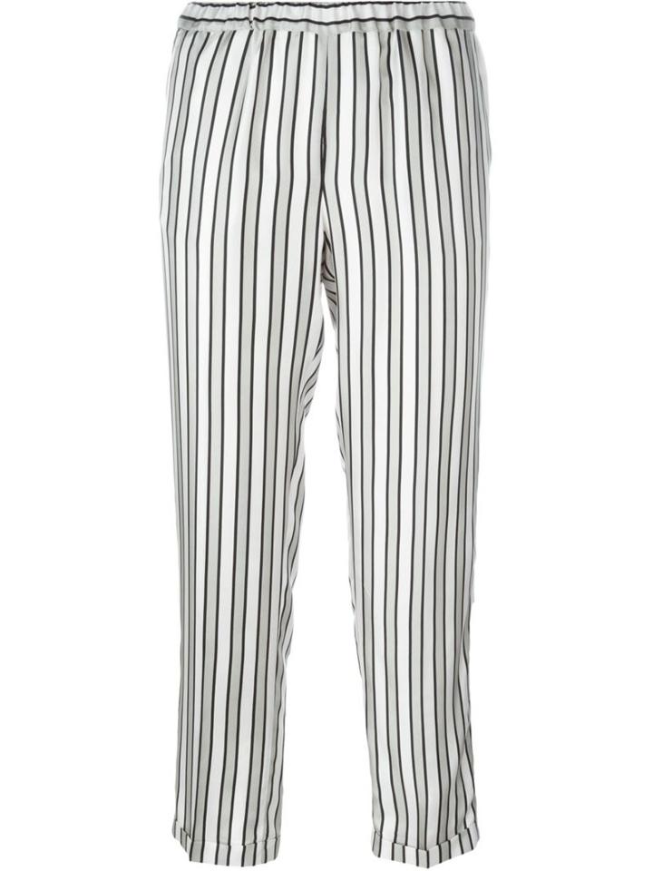 Alberto Biani Striped Trousers, Women's, Size: 46, Silk/acetate/viscose