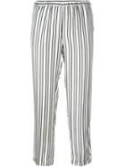 Alberto Biani Striped Trousers, Women's, Size: 46, Silk/acetate/viscose