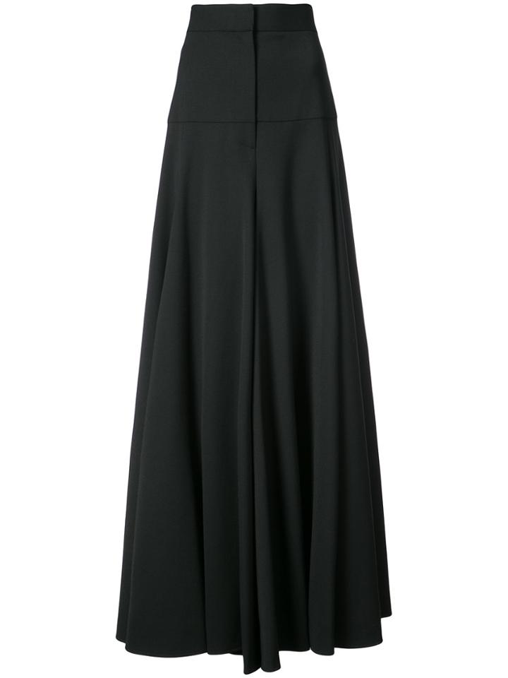 Vera Wang High Waisted Wide-legged Trousers - Black