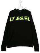 Diesel Kids Slashed Logo Sweater - Black